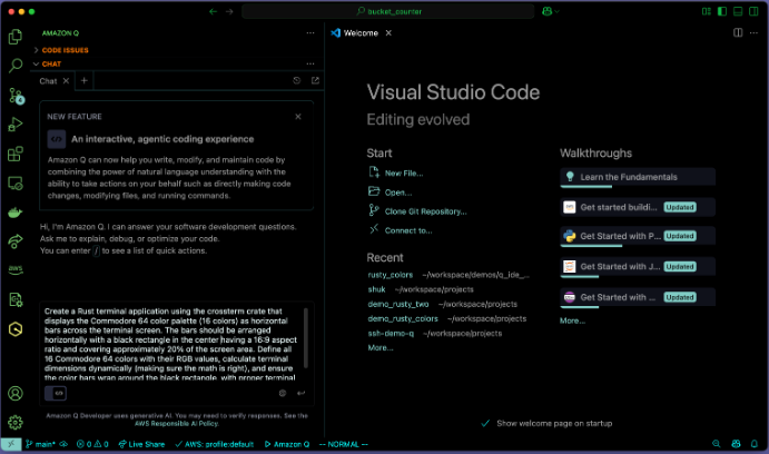 Amazon Q Developer - Génération de code depuis votre IDE préféré
