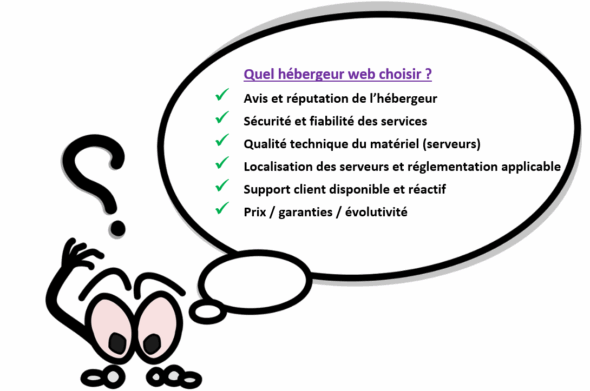 Quel hébergeur web choisir – Les critères de choix