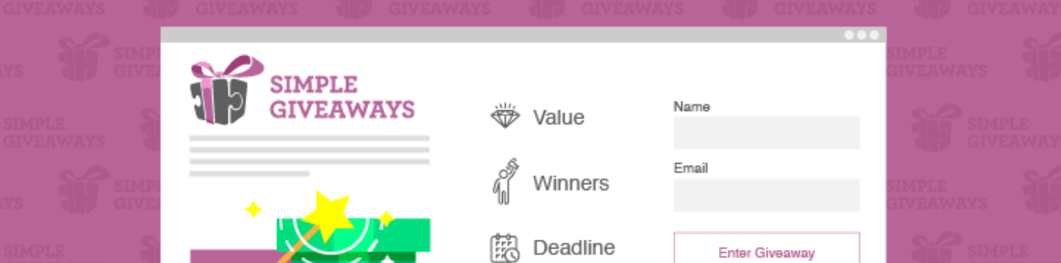 Simple Giveaways - un plugin pour organiser des jeux concours et loteries