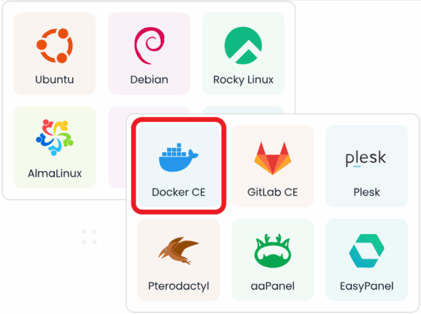 VPS KVM pas cher incluant le template Docker CE pour une utilisation simplifiée