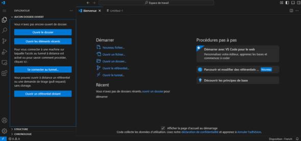 Exemple d'éditeur de texte en ligne Visual Studio Code Exemple d'éditeur de texte en ligne Visual Studio Code