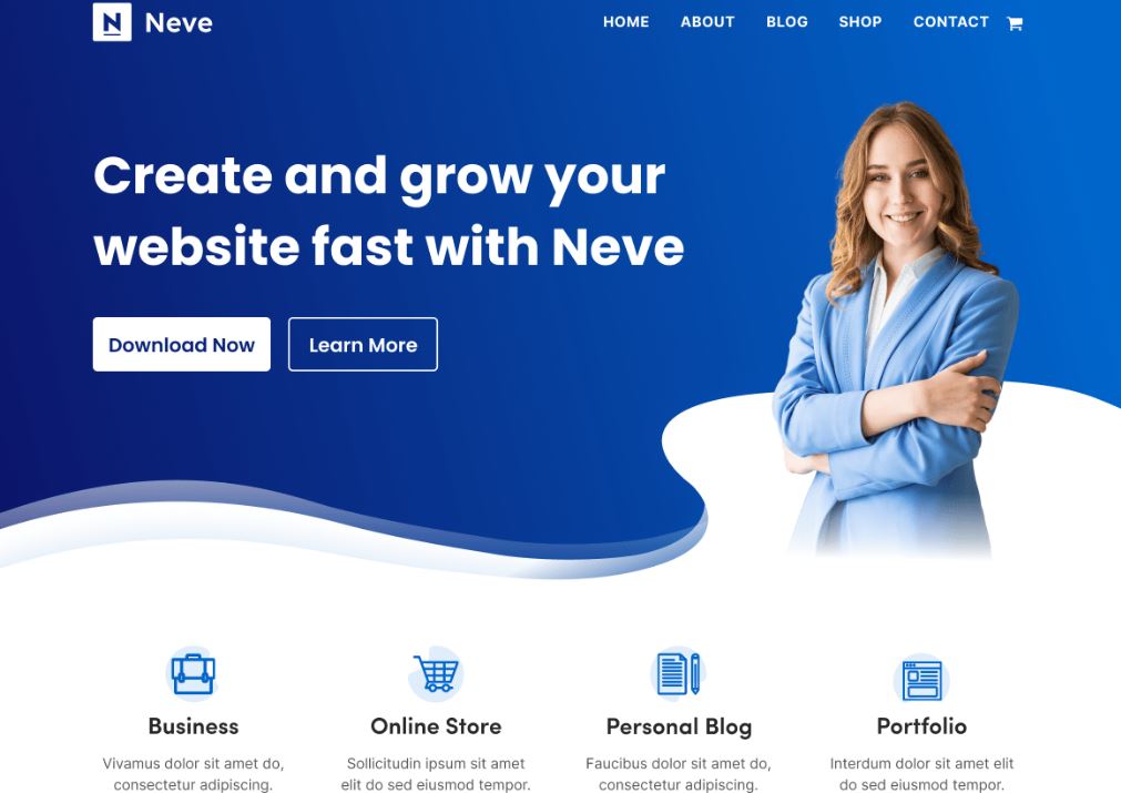 Neve - un thème léger et rapide, optimisé pour le référencement naturel (SEO)