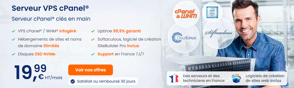 Notre VPS cPanel, pensé pour les utilisateurs habitués à cPanel