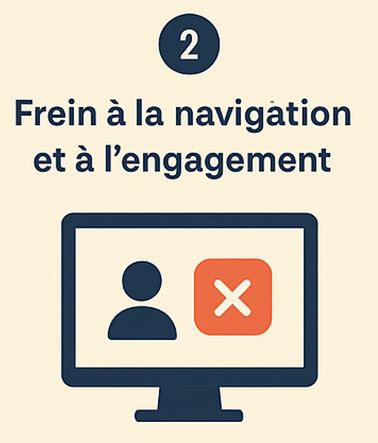 Splash page - Frein à la navigation et à l’engagement