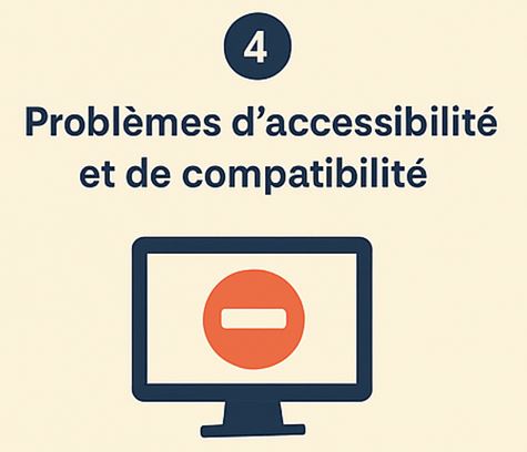 Splash page - Problèmes d’accessibilité et de compatibilité