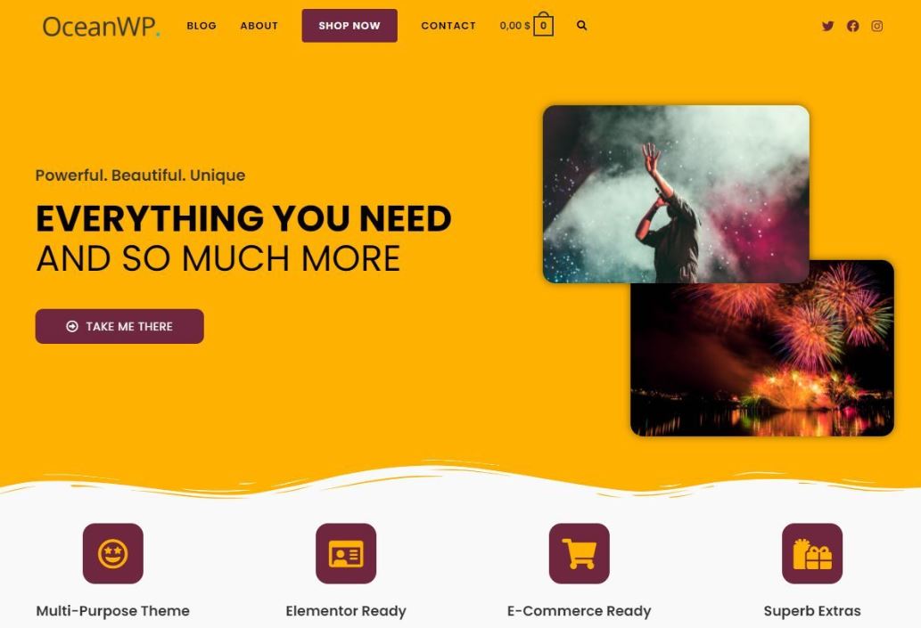 Thème WordPress polyvalent OceanWP