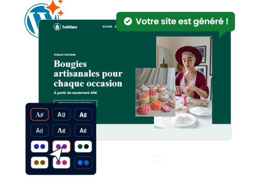 Créez votre site facilement – utilisez notre générateur de site WordPress IA