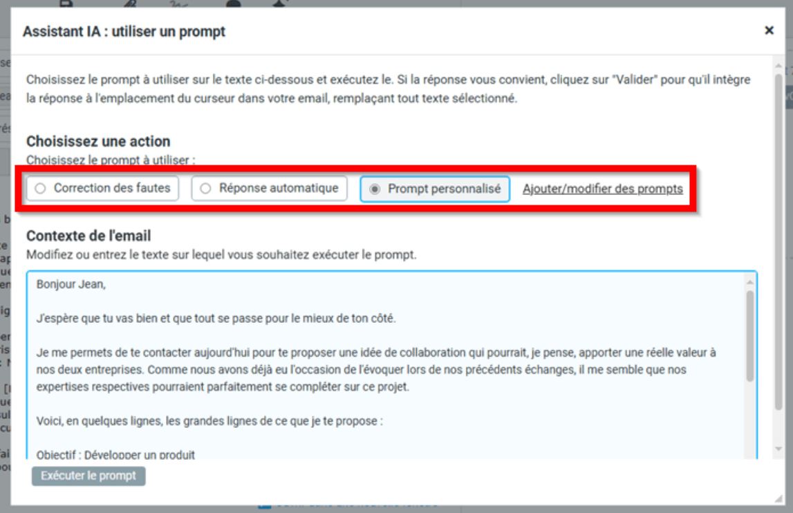 Gagnez du temps et soyez plus efficace – utilisez les prompts de notre outil mail IA