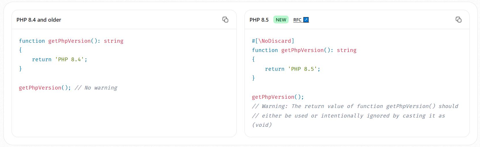PHP 8.5 - Améliorations syntaxiques et de rigueur