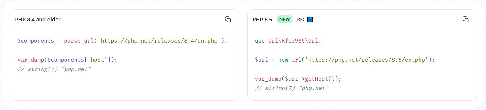 PHP 8.5 - Extension URI