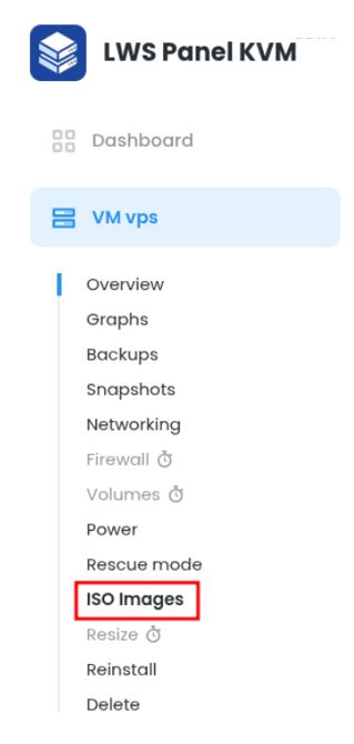 Nouveauté VPS KVM LWS - Ajout de la fonctionnalité Montage ISO