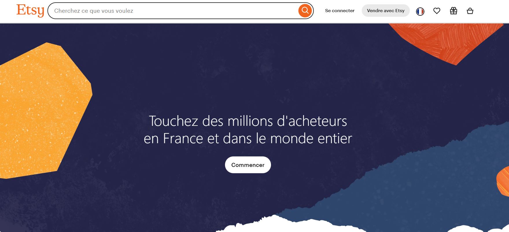 Etsy pour vendre des produits faits main, des articles vintages et des fournitures créatives