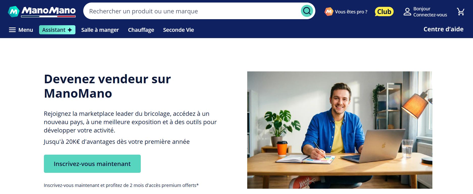 ManoMano pour vendre des produits de bricolage, de jardinage et d'aménagement intérieur auprès d'une audience qualifiée.