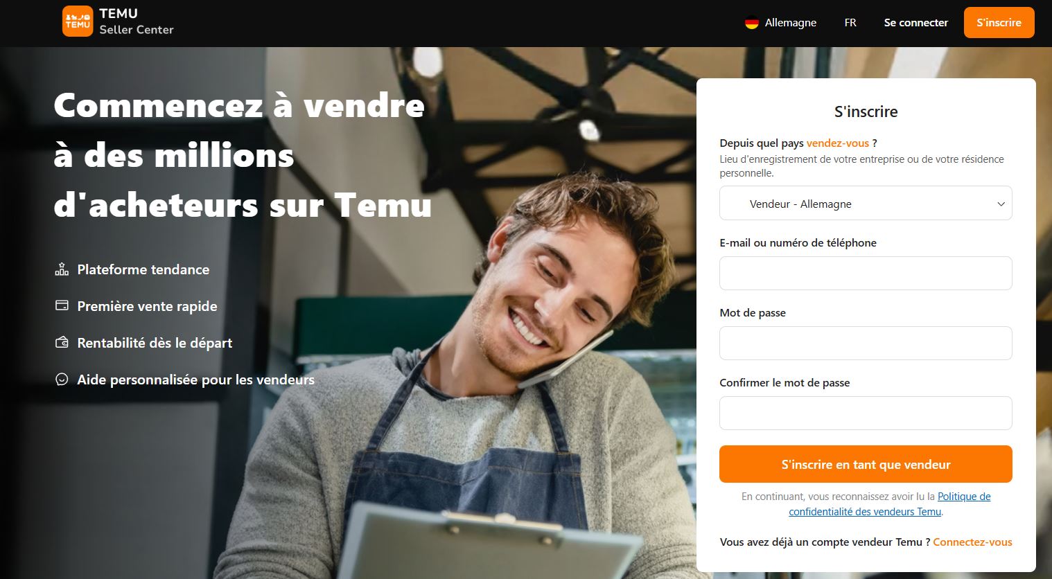  Temu pour vendre sur un marché mondial en très forte croissance pour écouler de gros volumes à faible coût.