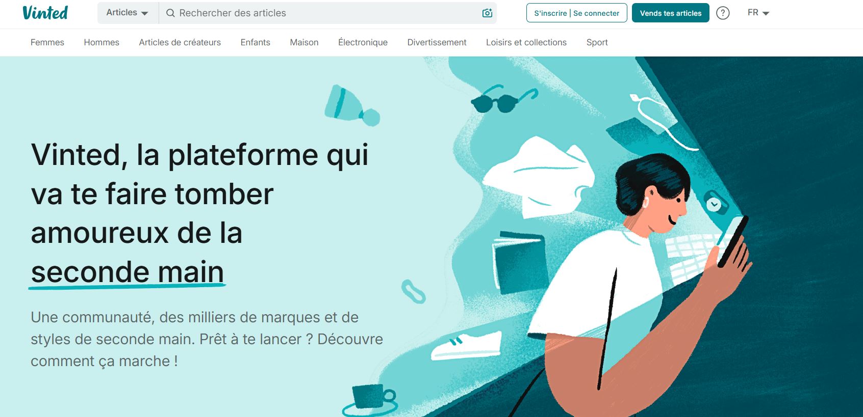 Vinted pour vendre des vêtements et accessoires d’occasion