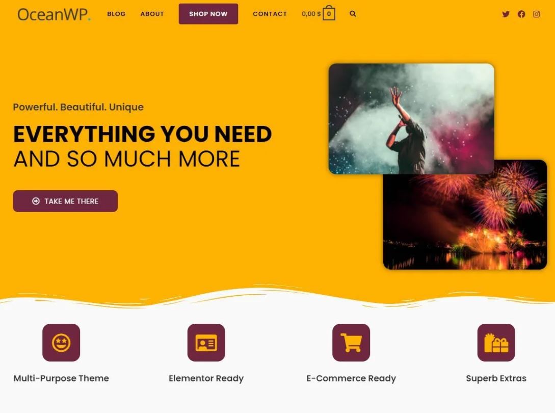 OceanWP – un thème rapide qui respecte le standards de code de WordPress