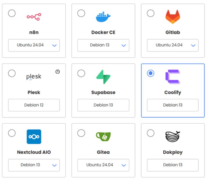 Template Coolify sur nos VPS KVM LWS
