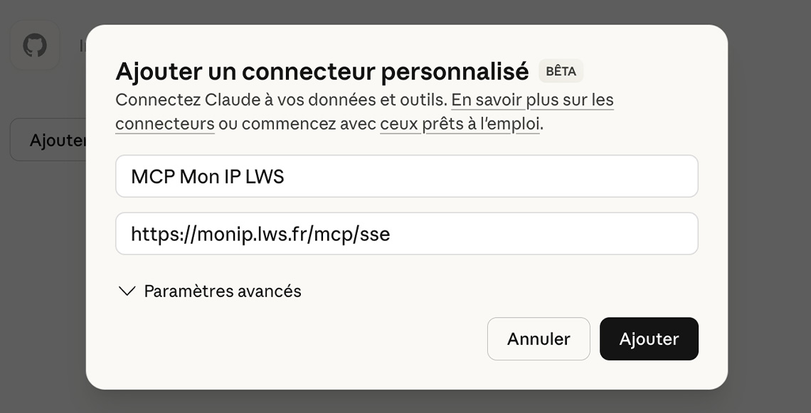 connecteur personnalise claude mcp